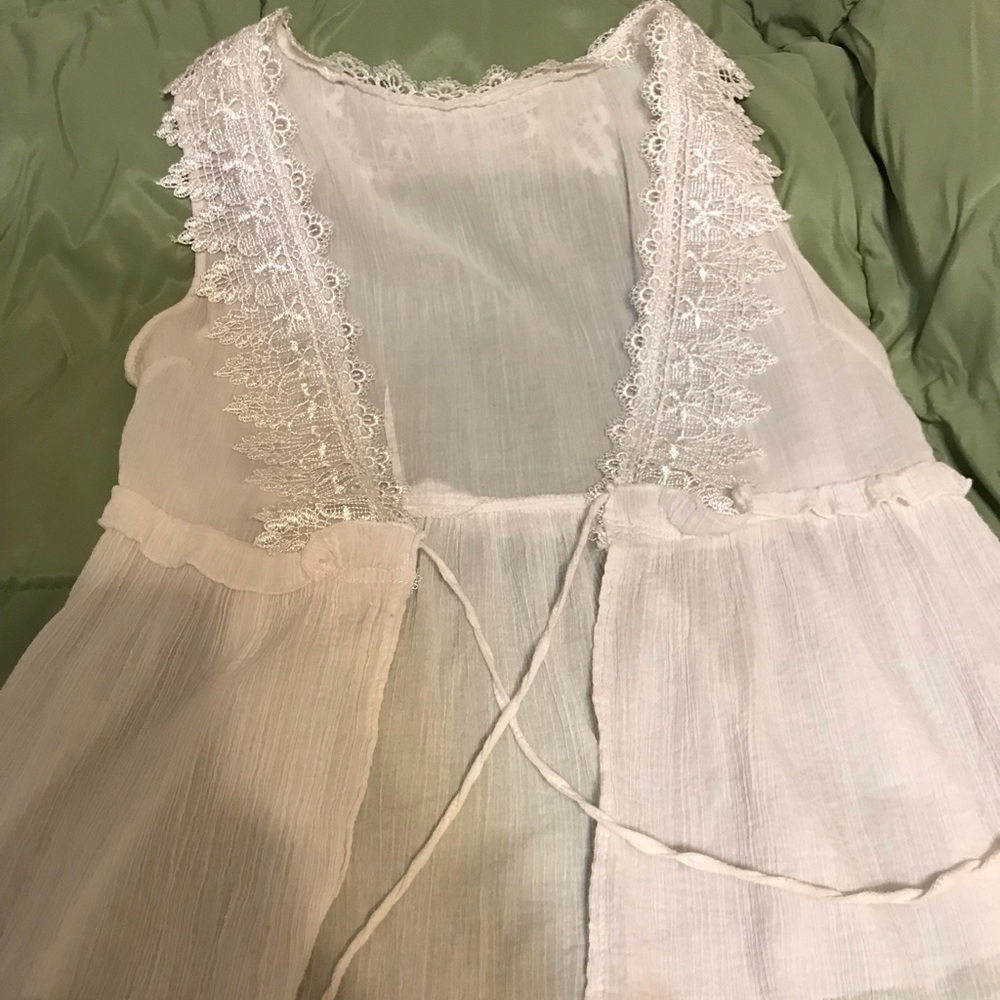 Cute sexy open front vest cover up